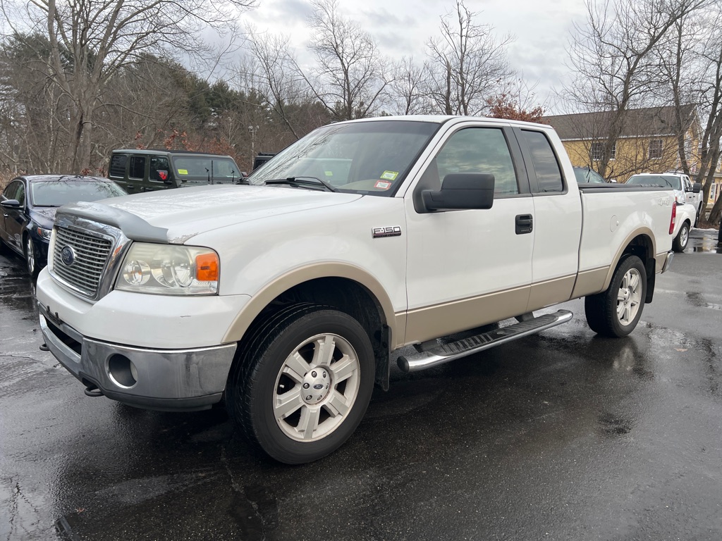 White 2007 Ford F-150 Lariat SuperCab Short Bed 4WD Pickup Truck Four-Wheel Drive Automatic