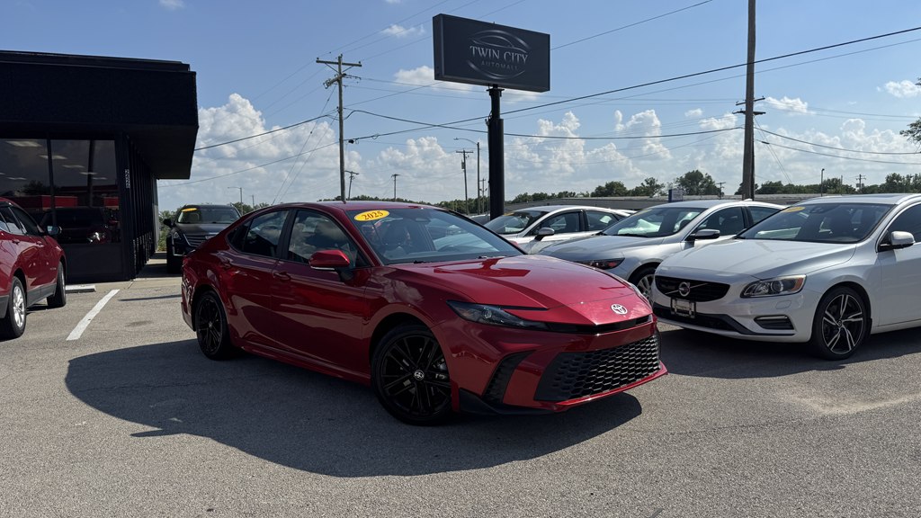 Red 2025 Toyota Camry Sedan Front-Wheel Drive Continuously Variable Transmission