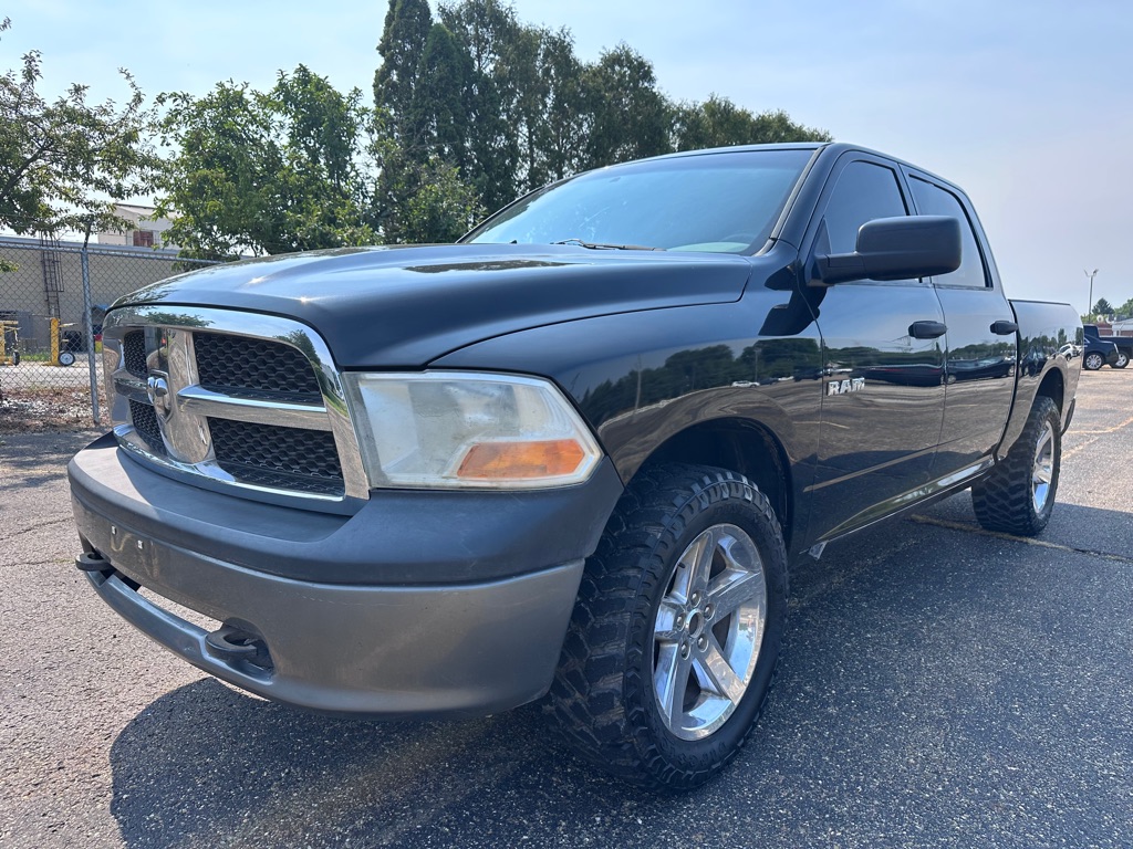 Black 2010 Dodge RAM 1500 Pickup Truck Four-Wheel Drive Automatic