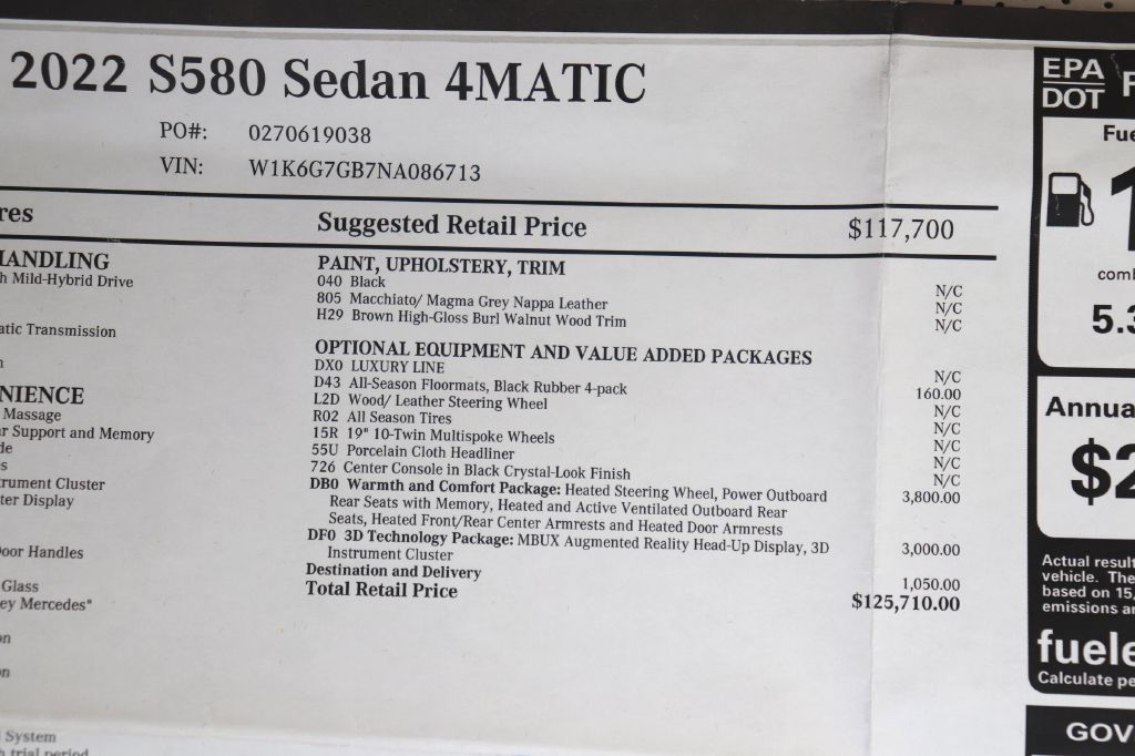 Photo 97 of this MERCEDES-BENZ S580 4MATIC