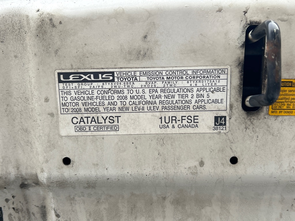 LEXUS LS 2008 LEXUS LS JTHBL46F085075863