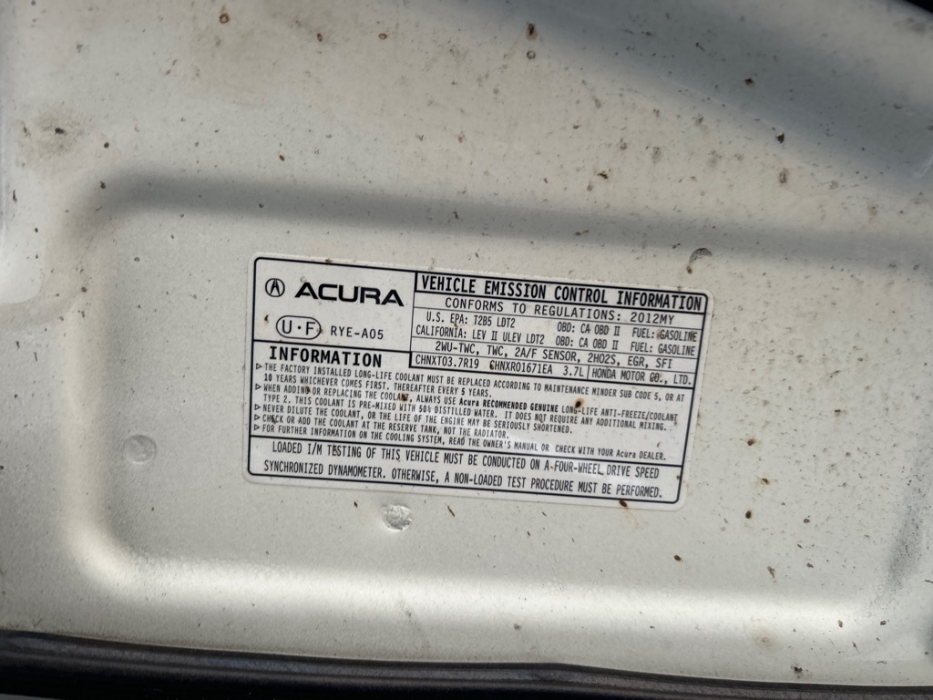 ACURA MDX 2012 ACURA MDX 2HNYD2H84CH512996