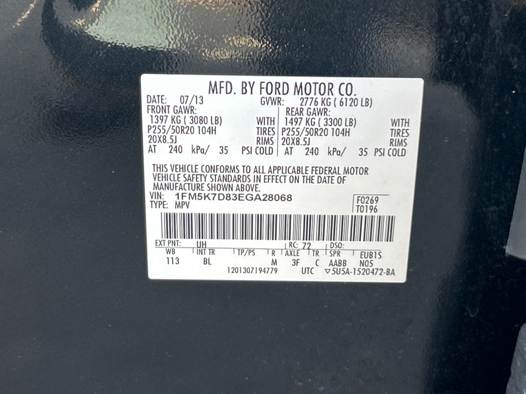FORD EXPLORER 2014 FORD EXPLORER 1FM5K7D83EGA28068