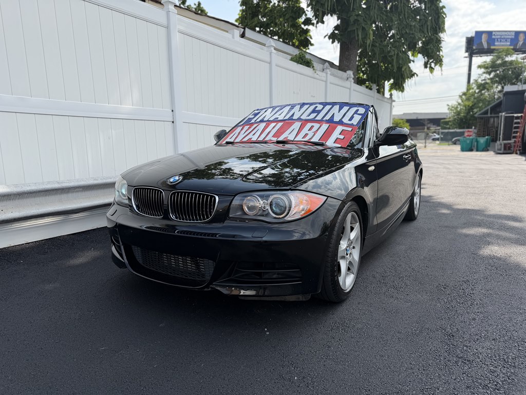 Black 2011 BMW 1 Series Convertible Rear-Wheel Drive 7-Speed Manual