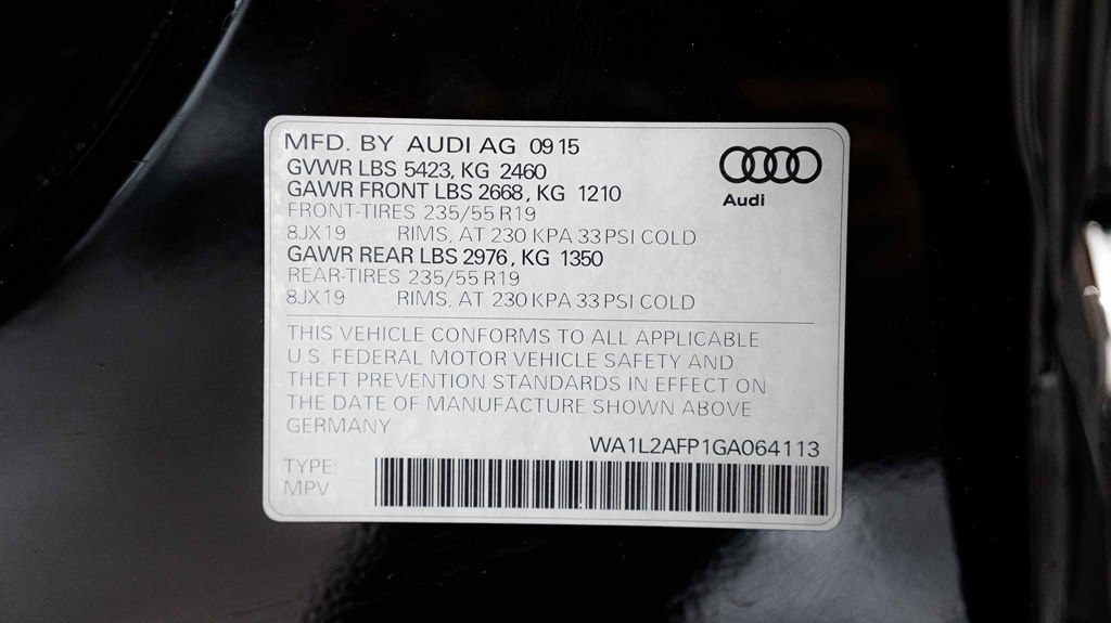 AUDI Q5 2016 AUDI Q5 WA1L2AFP1GA064113