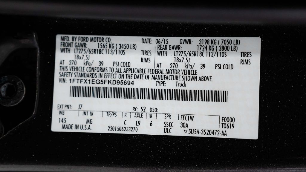 FORD F150 2015 FORD F150 1FTFX1EG5FKD95694